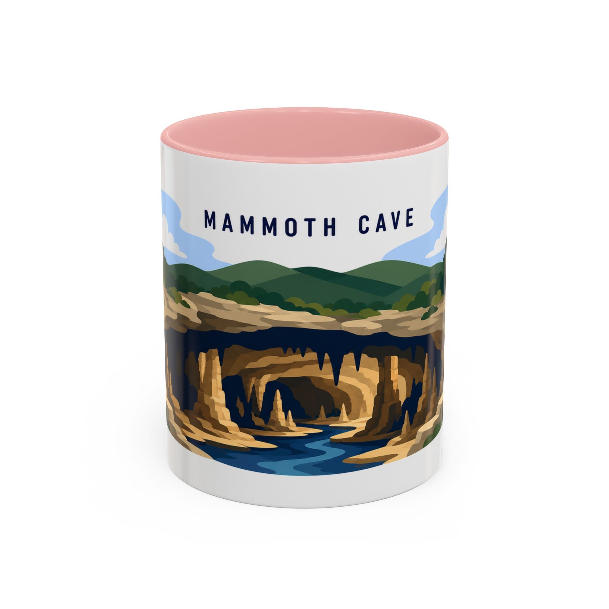Mammoth Cave National Park Coffee Mug | Solid Color Block Park Souvenir | 11oz 15oz Accent Mug