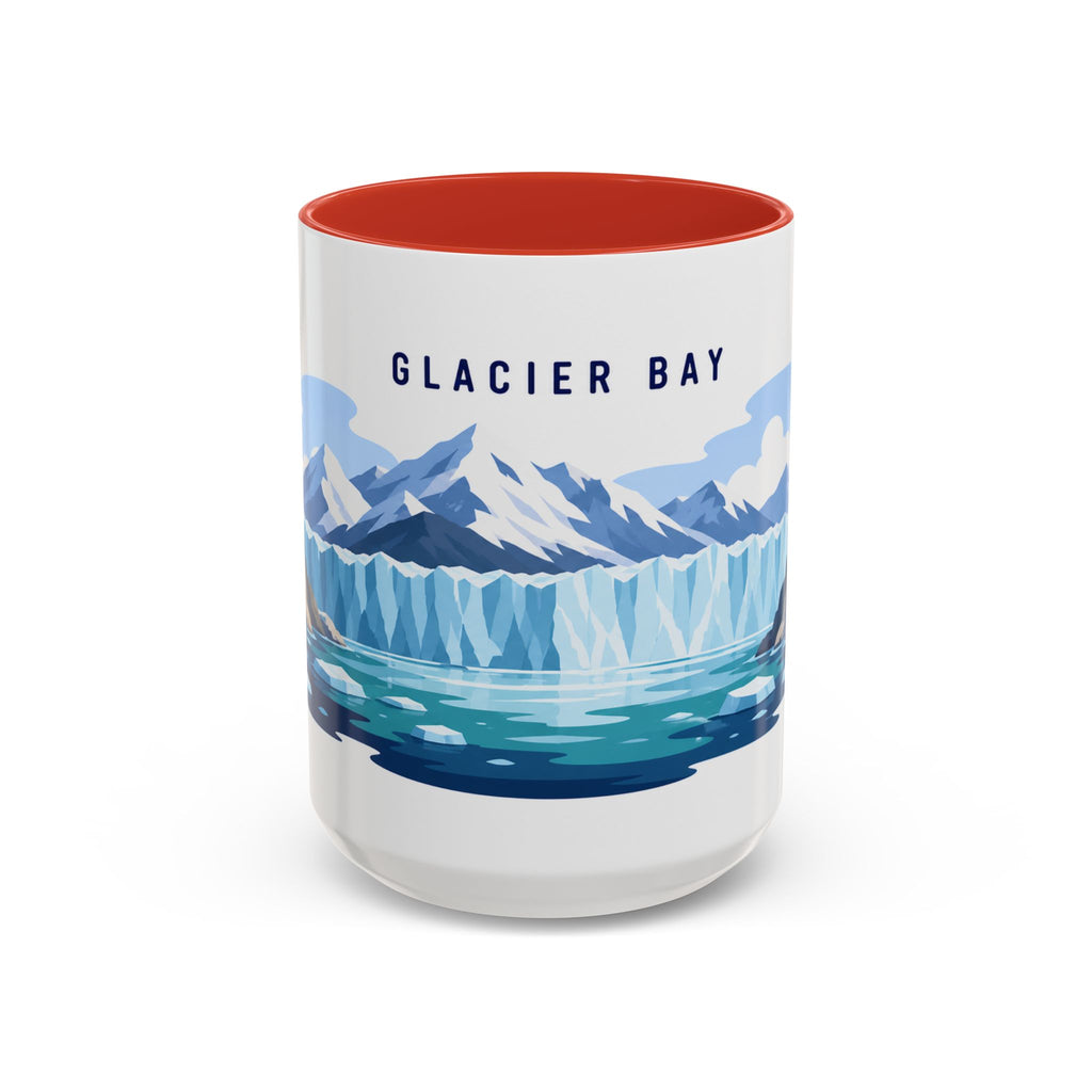 Glacier Bay National Park Coffee Mug | Solid Color Block Park Souvenir | 11oz 15oz Accent Mug