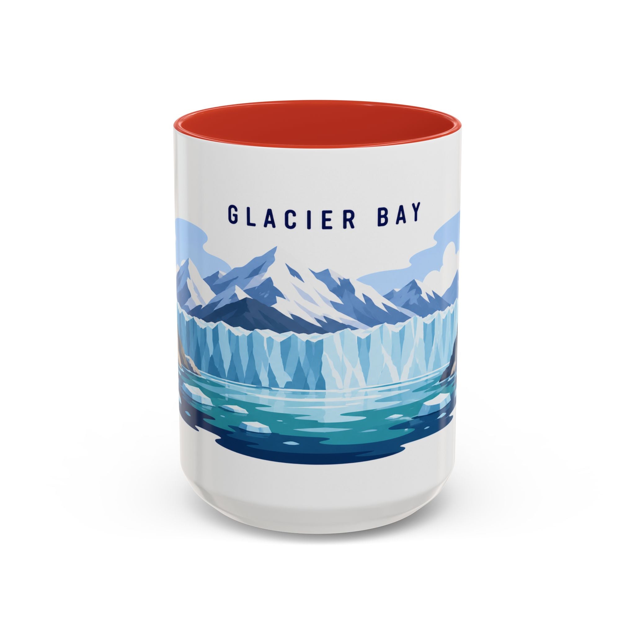 Glacier Bay National Park Coffee Mug | Solid Color Block Park Souvenir | 11oz 15oz Accent Mug
