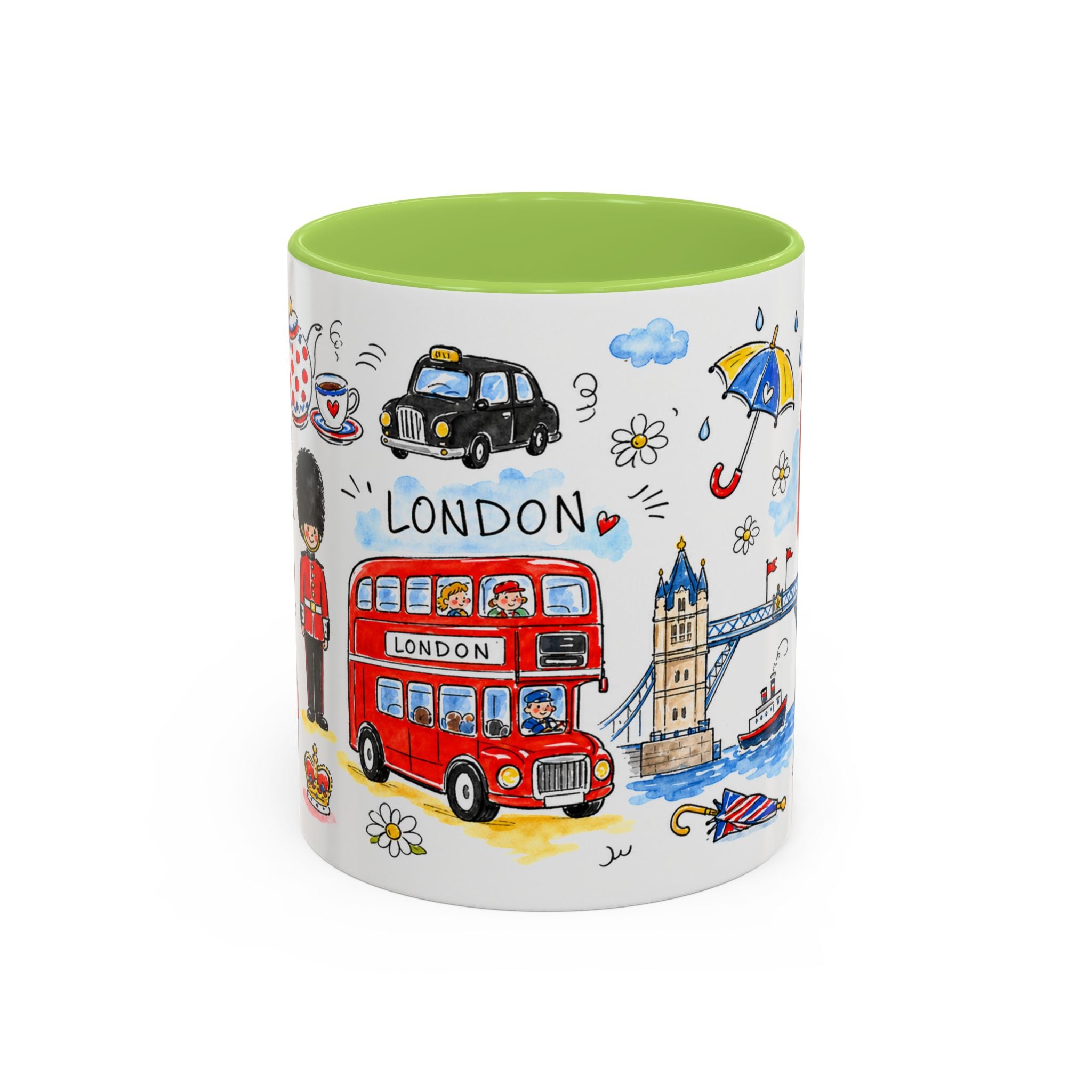 London Travel Mug | European City Souvenir Accent Coffee Mug | 11oz 15oz Ceramic Cup