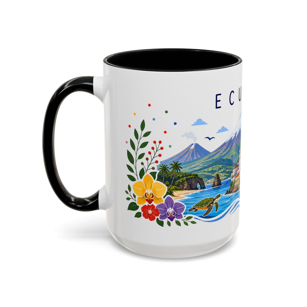 Ecuador Coffee Mug | Travel Souvenir Accent Mug | Place Gift Ceramic Cup 11oz 15oz