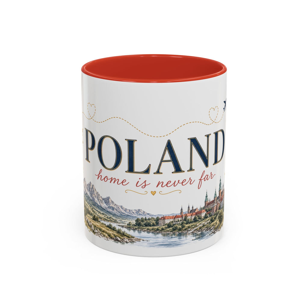 Poland Home Country Mug | Moving Away Gift | Long Distance Friendship | 11 oz 15 oz Accent Mug