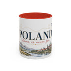 Poland Home Country Mug | Moving Away Gift | Long Distance Friendship | 11 oz 15 oz Accent Mug