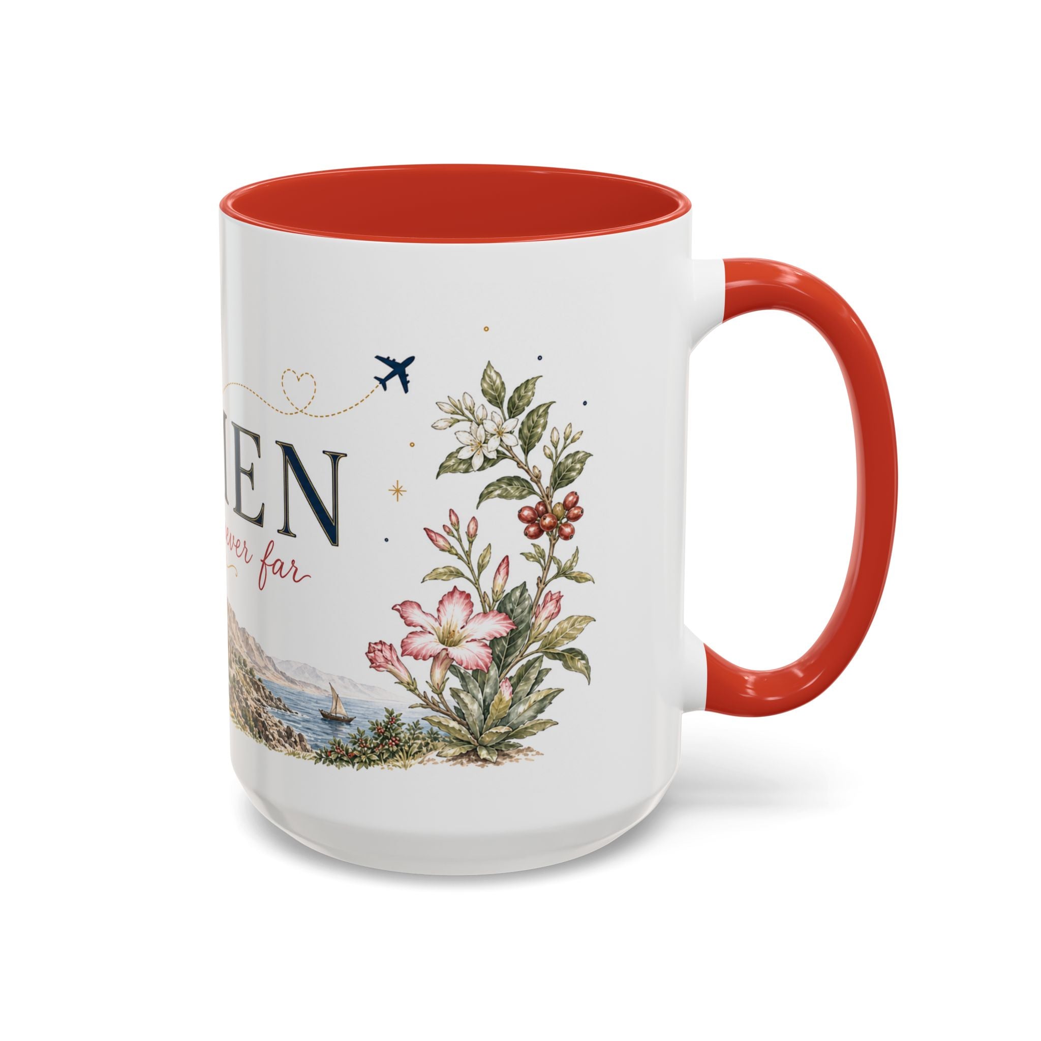 Yemen Home Country Mug | Moving Away Gift | Long Distance Friendship | 11 oz 15 oz Accent Mug