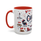 Canada Day Coffee Mug | Canadian Pride Gift | Accent Color Ceramic 11oz 15oz