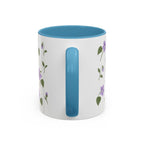 Illinois Violet Mug, State Flower Floral Coffee Cup, 11oz Botanical Gift