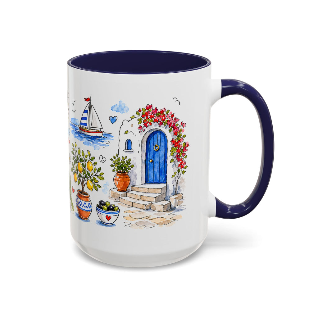 Athens Travel Mug | European City Souvenir Accent Coffee Mug | 11oz 15oz Ceramic Cup