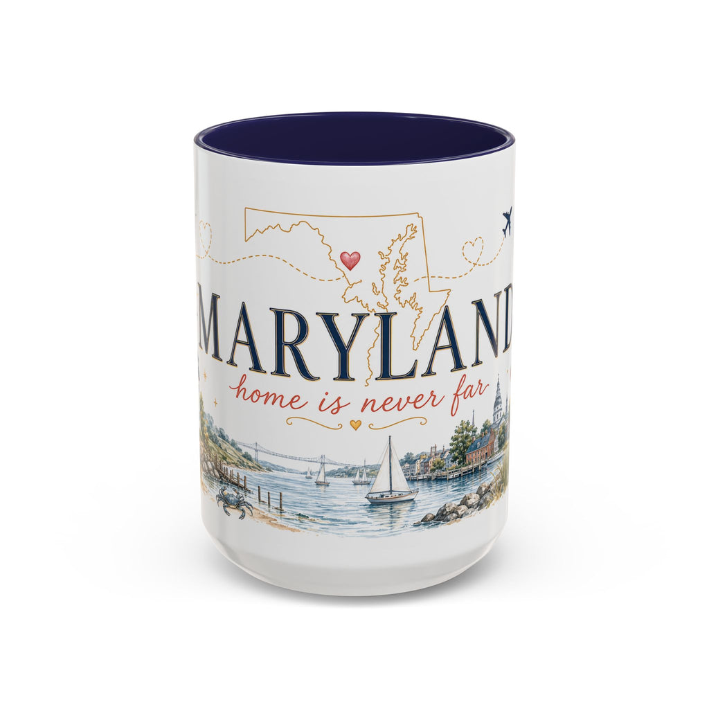 Maryland State Map Mug | Homesick Gift, Long Distance Friendship Coffee Cup (11oz 15oz)