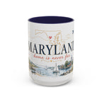 Maryland State Map Mug | Homesick Gift, Long Distance Friendship Coffee Cup (11oz 15oz)