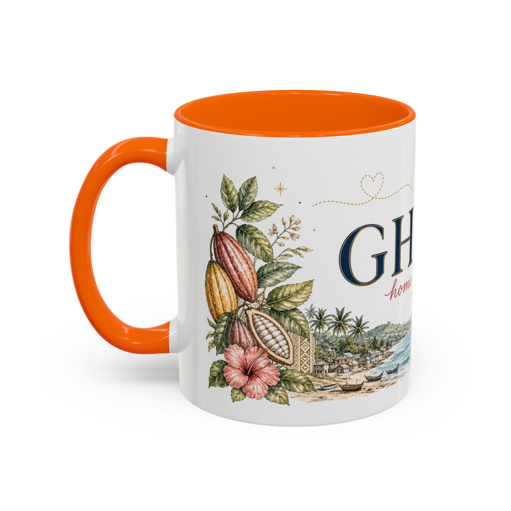 Ghana Home Country Mug | Moving Away Gift | Long Distance Friendship | 11 oz 15 oz Accent Mug