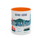 Hong Kong Coffee Mug | Hong Kong Travel Souvenir | Porcelain Decal City Gift | 11oz 15oz Accent Mug