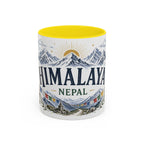 Himalaya Coffee Mug | Travel Destination Souvenir Gift | Accent Color Ceramic 11oz 15oz