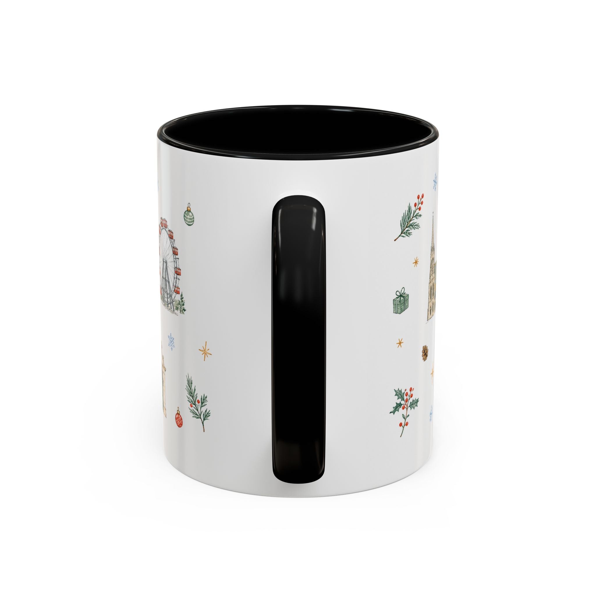 Vienna Christmas Mug | Watercolor Travel Souvenir | Holiday Gift | Accent Ceramic Coffee Cup 11oz 15oz