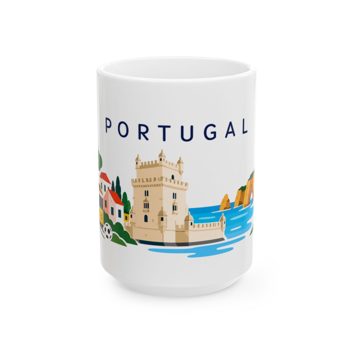 Portugal travel and soccer mug 15 oz front