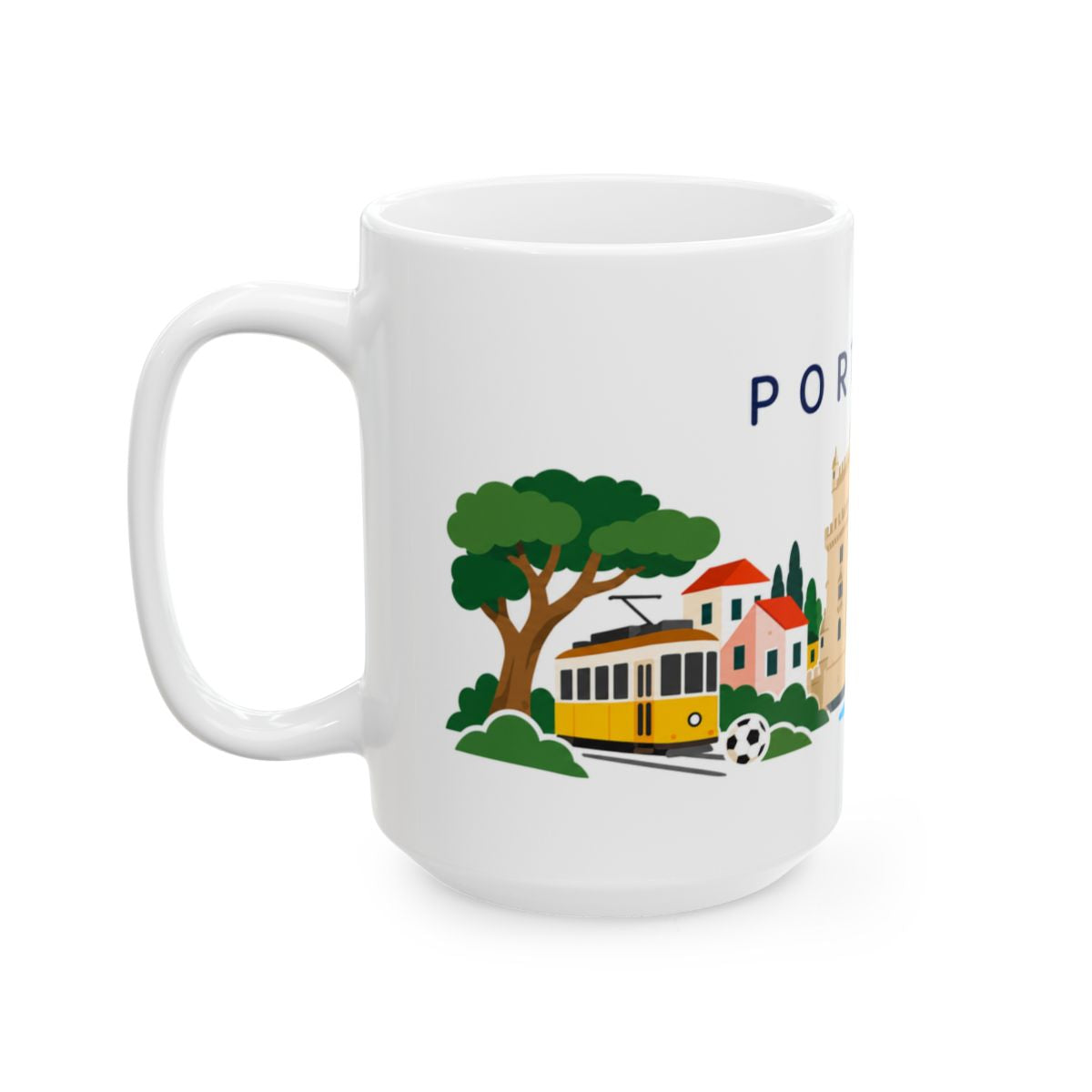 Portugal travel and soccer mug 15 oz left