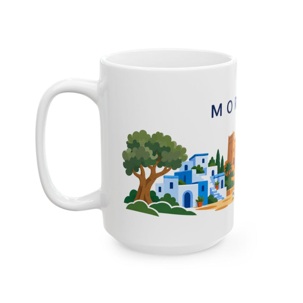 Morocco travel and soccer mug 15 oz left