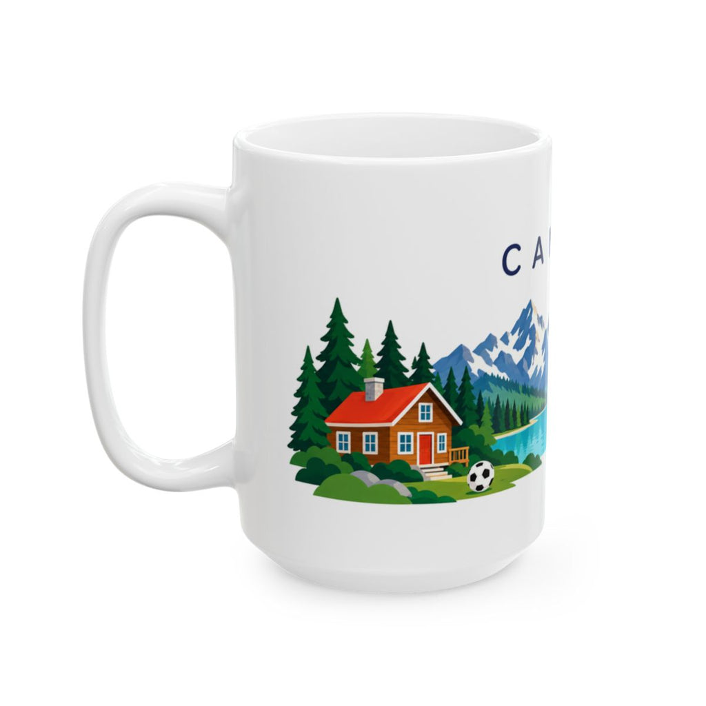 Canada travel and soccer mug 15 oz left