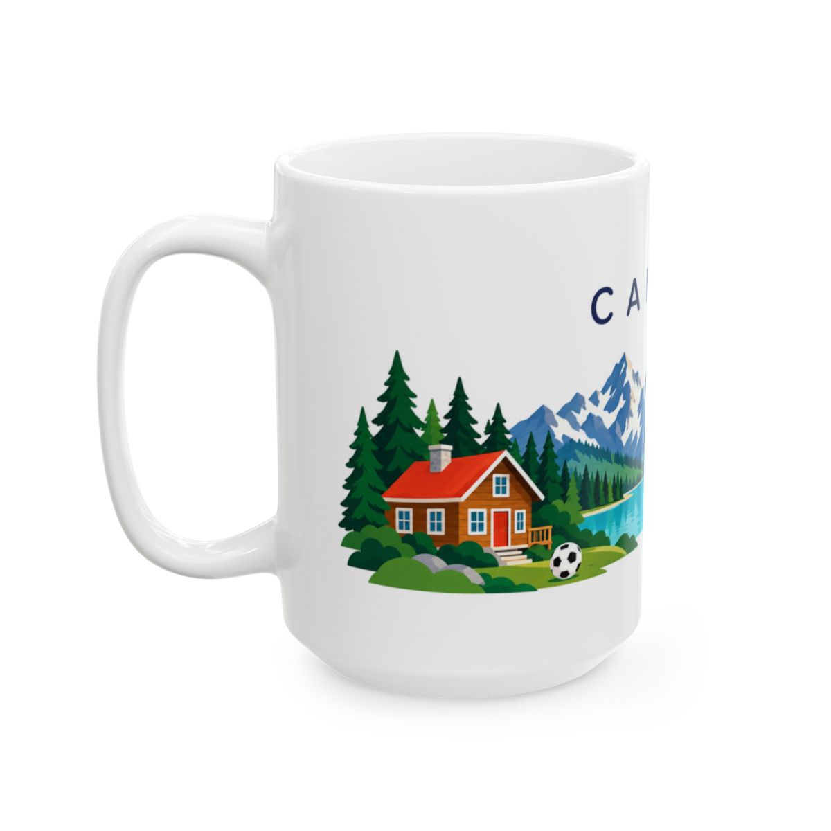 Canada travel and soccer mug 15 oz left