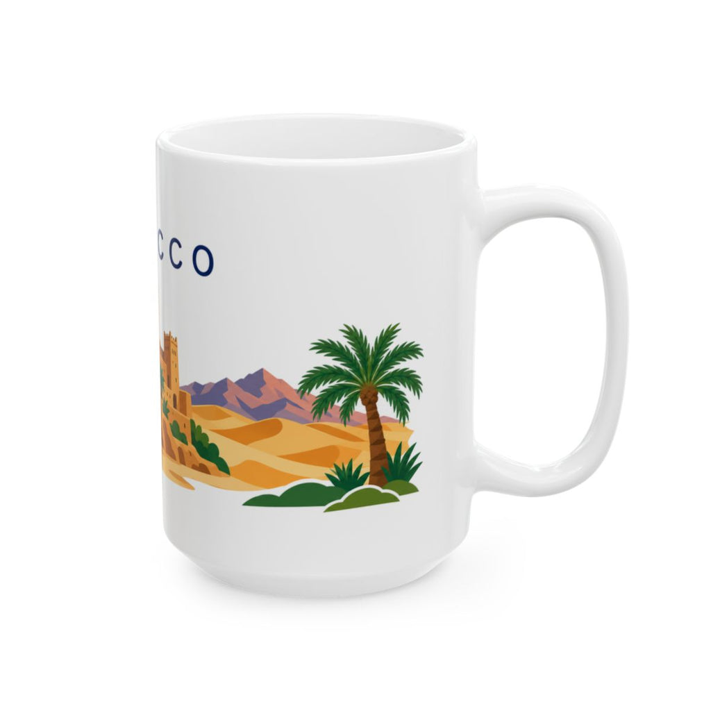 Morocco travel and soccer mug 15 oz right