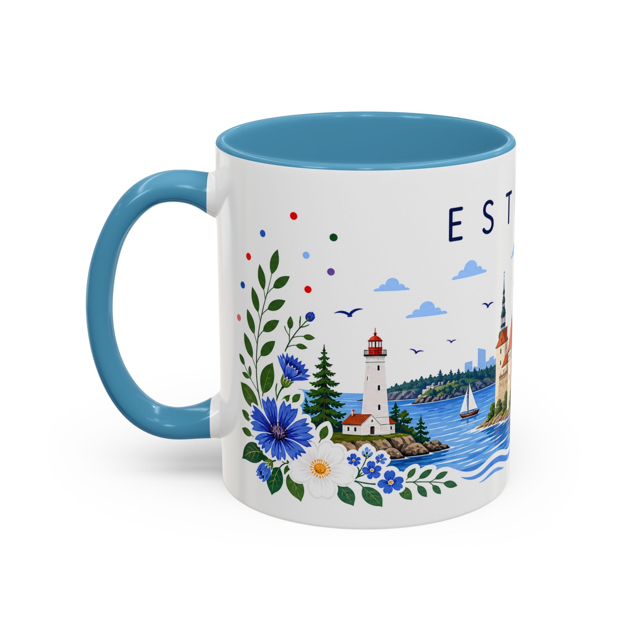 Estonia Coffee Mug | Travel Souvenir Accent Mug | Place Gift Ceramic Cup 11oz 15oz