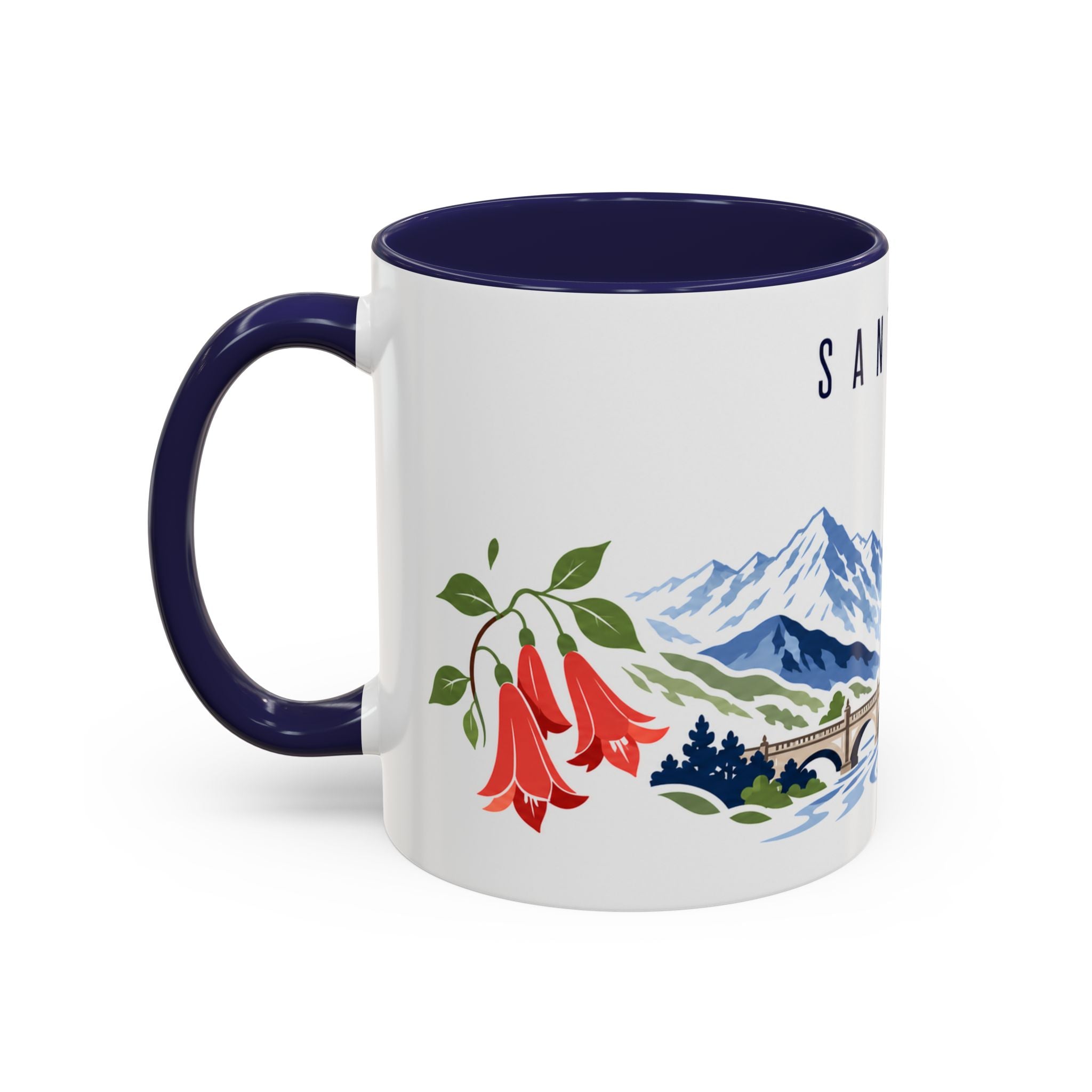 Santiago Coffee Mug | Chile Travel Souvenir | Porcelain Decal City Gift | 11oz 15oz Accent Mug