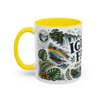 Iguazu Falls Coffee Mug | Travel Destination Souvenir Gift | Accent Color Ceramic 11oz 15oz