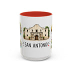 San Antonio Illustrated Travel Mug | City Souvenir Accent Coffee Mug | 11oz 15oz Ceramic Cup