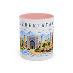 Uzbekistan Coffee Mug | Travel Souvenir Accent Mug | Place Gift Ceramic Cup 11oz 15oz