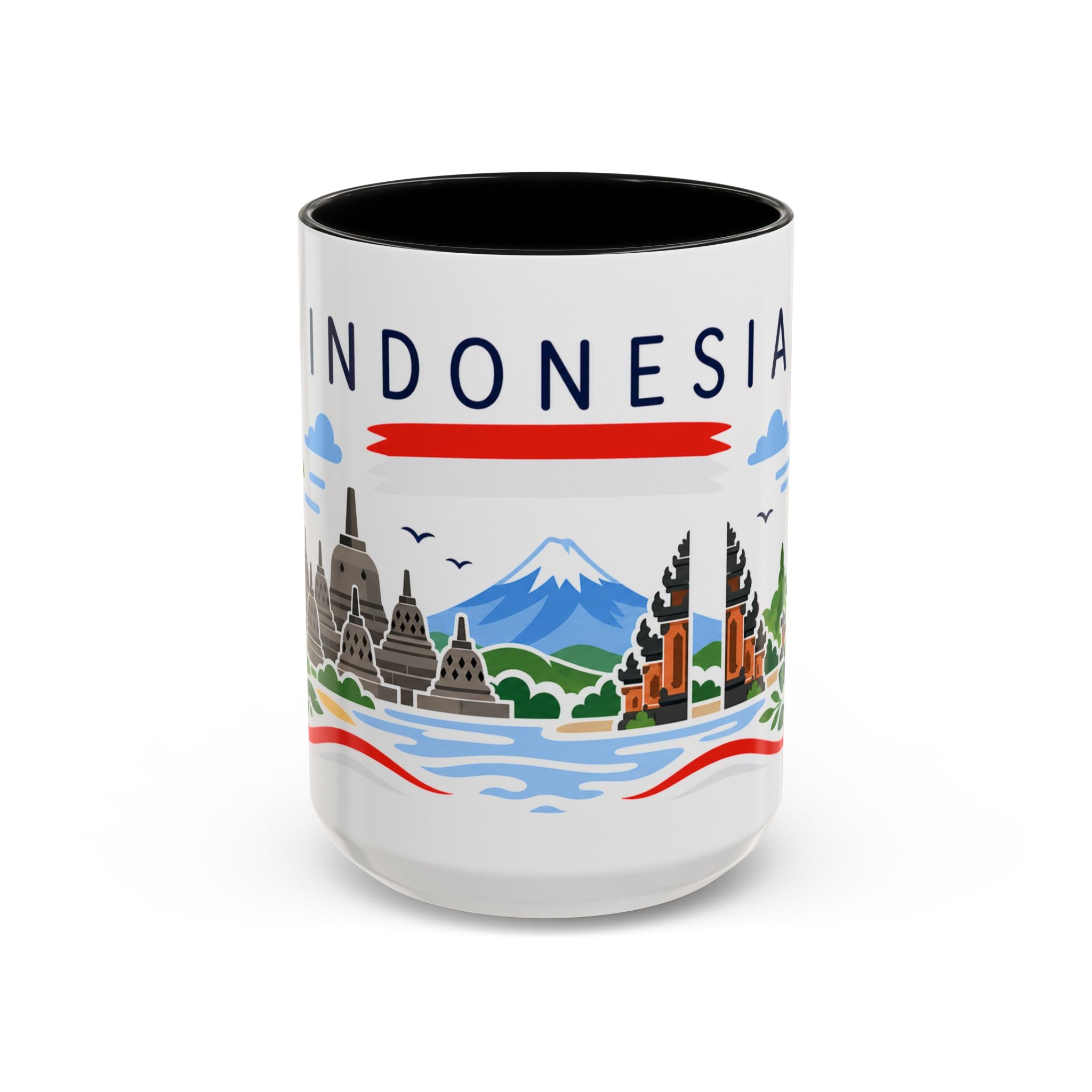 Indonesia Coffee Mug | Travel Souvenir Accent Mug | Country Gift Ceramic Cup 11oz 15oz