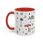 Los Angeles Christmas Mug | Watercolor City Souvenir | Ceramic Coffee Cup (11oz or 15oz)