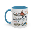 San Diego Coffee Mug | California Souvenir City Gift | Accent Color Ceramic 11oz 15oz