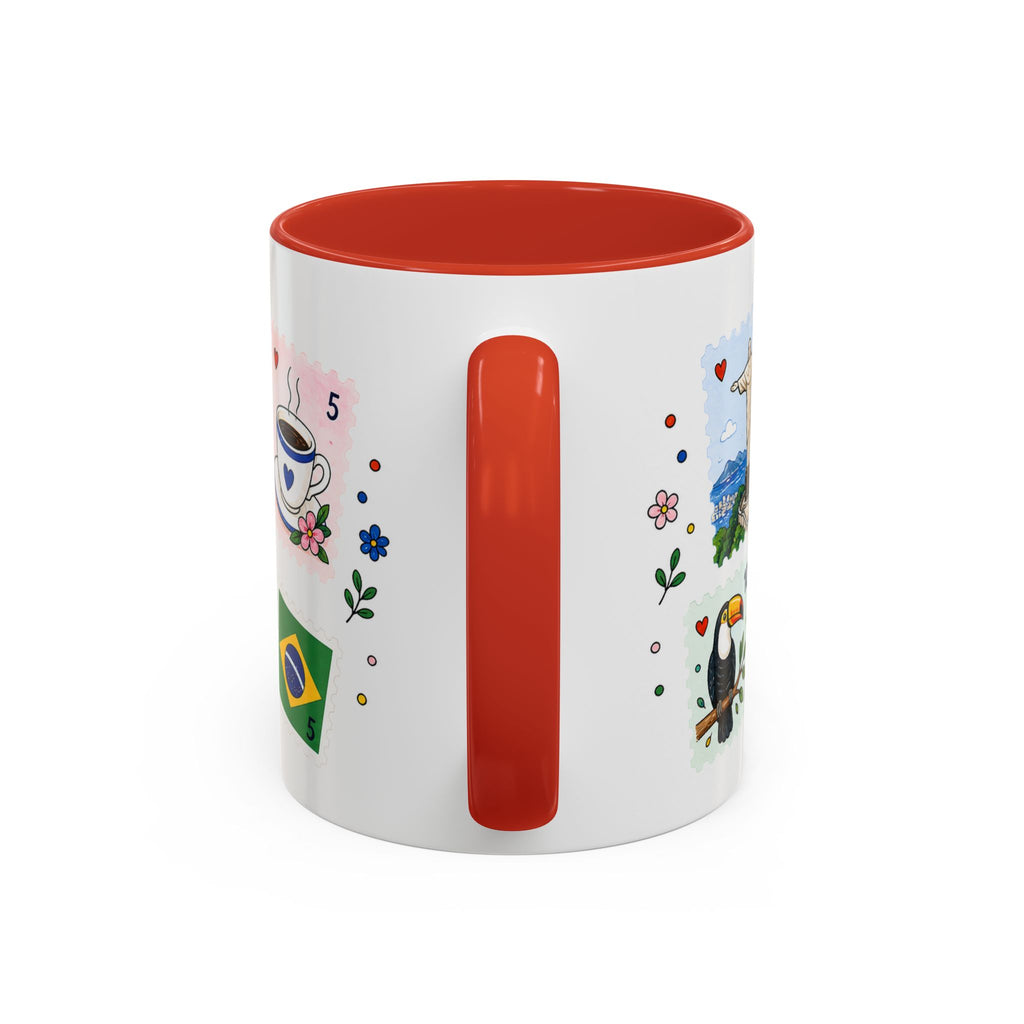 Rio de Janeiro Coffee Mug | Postage Stamp Collage Mug | Travel Souvenir Accent Cup 11oz 15oz