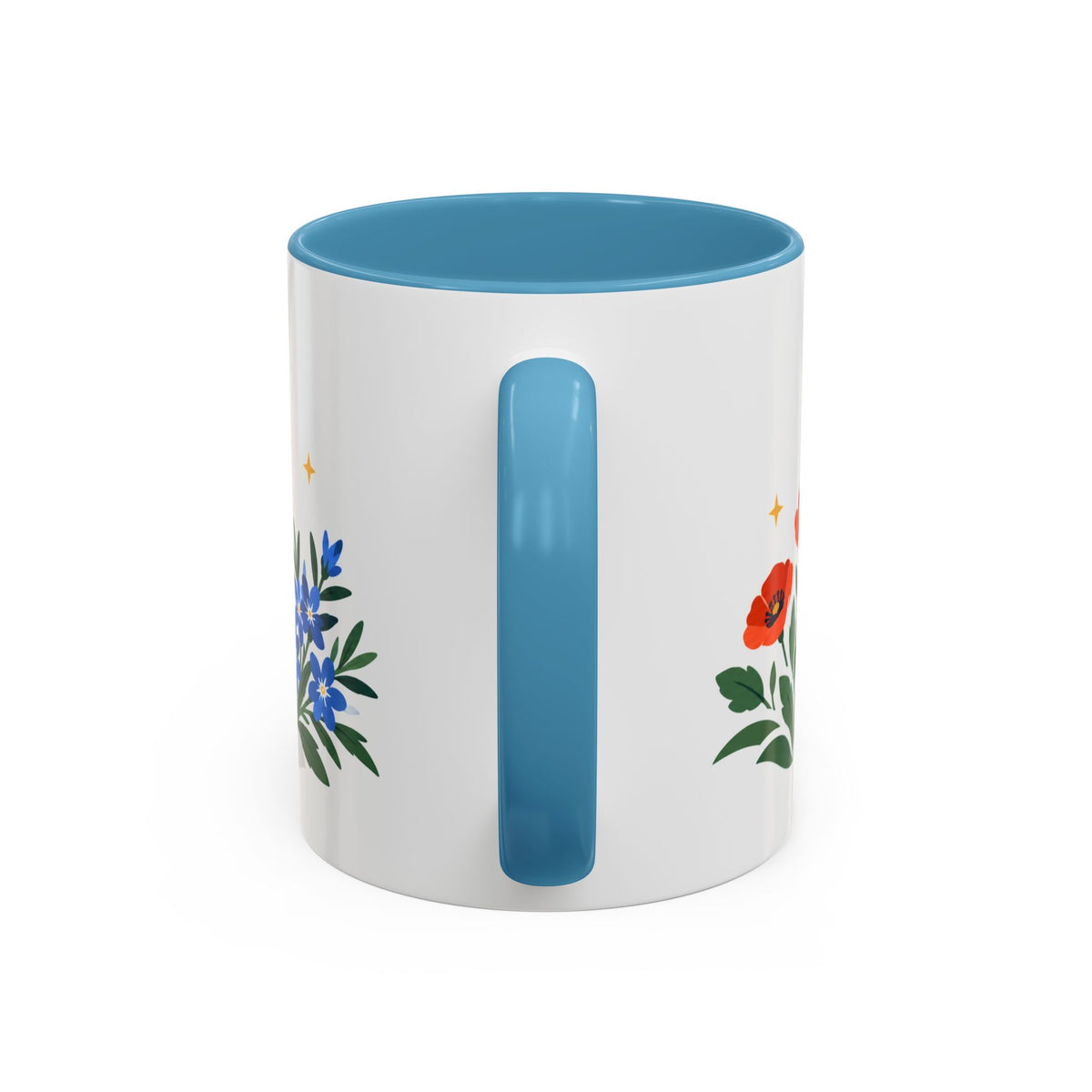 Aries Zodiac Coffee Mug | Ram and Floral Design | Astrology Birthday Gift | 11 oz 15 oz Ceramic Accent Mug