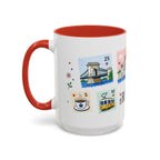 Budapest Coffee Mug | Postage Stamp Collage Mug | Travel Souvenir Accent Cup 11oz 15oz