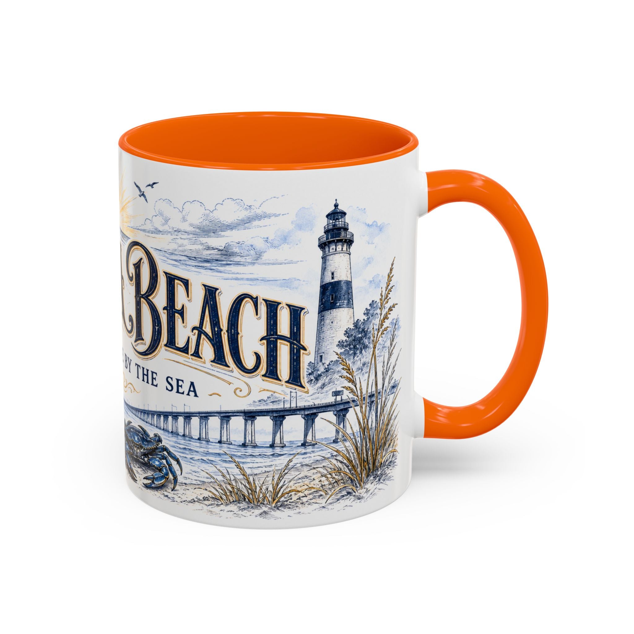Virginia Beach Coffee Mug | United States Travel Souvenir | Vintage Illustrated City Gift | 11 oz 15 oz Accent Mug
