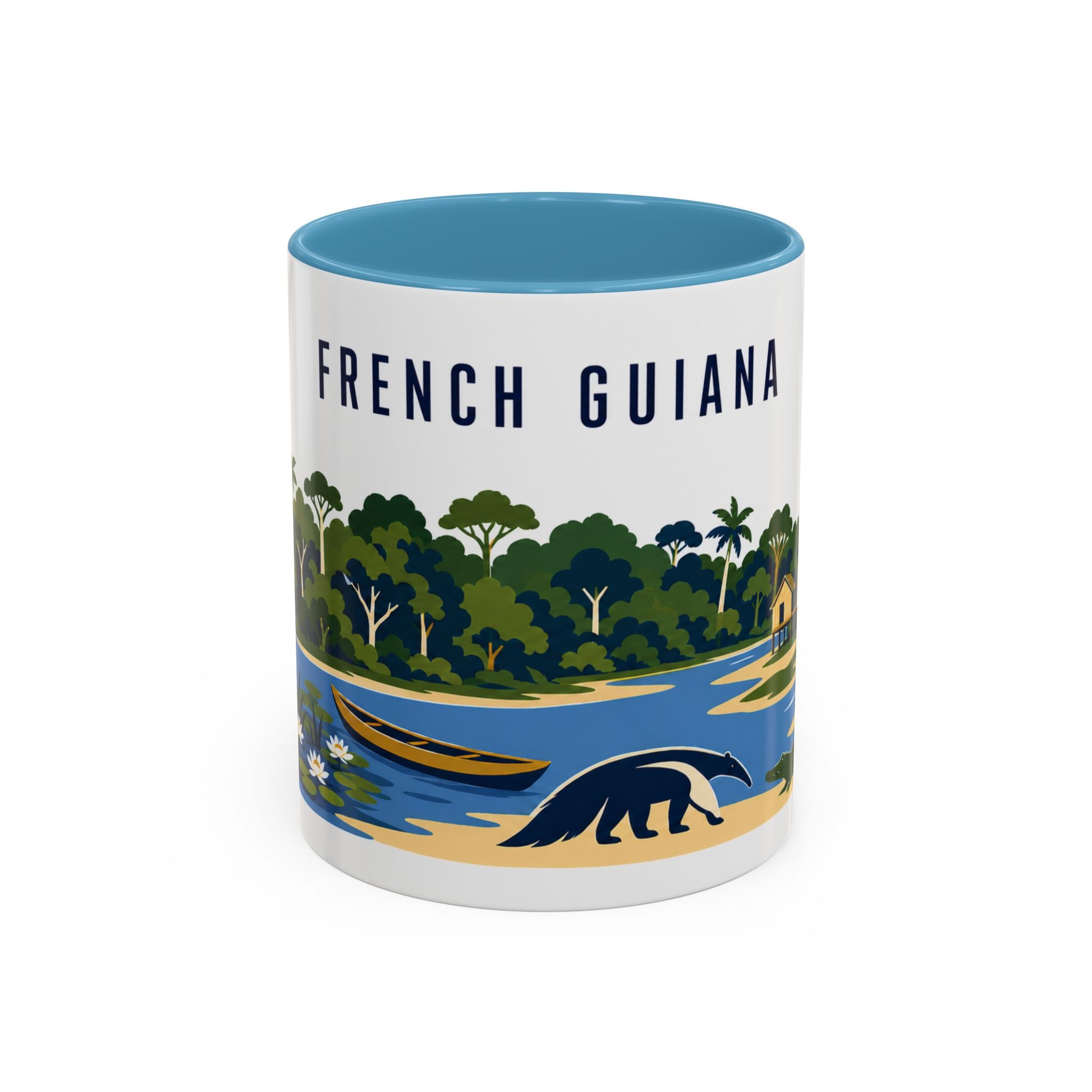 French Guiana Coffee Mug | Travel Souvenir Accent Mug | Country Gift Ceramic Cup 11oz 15oz