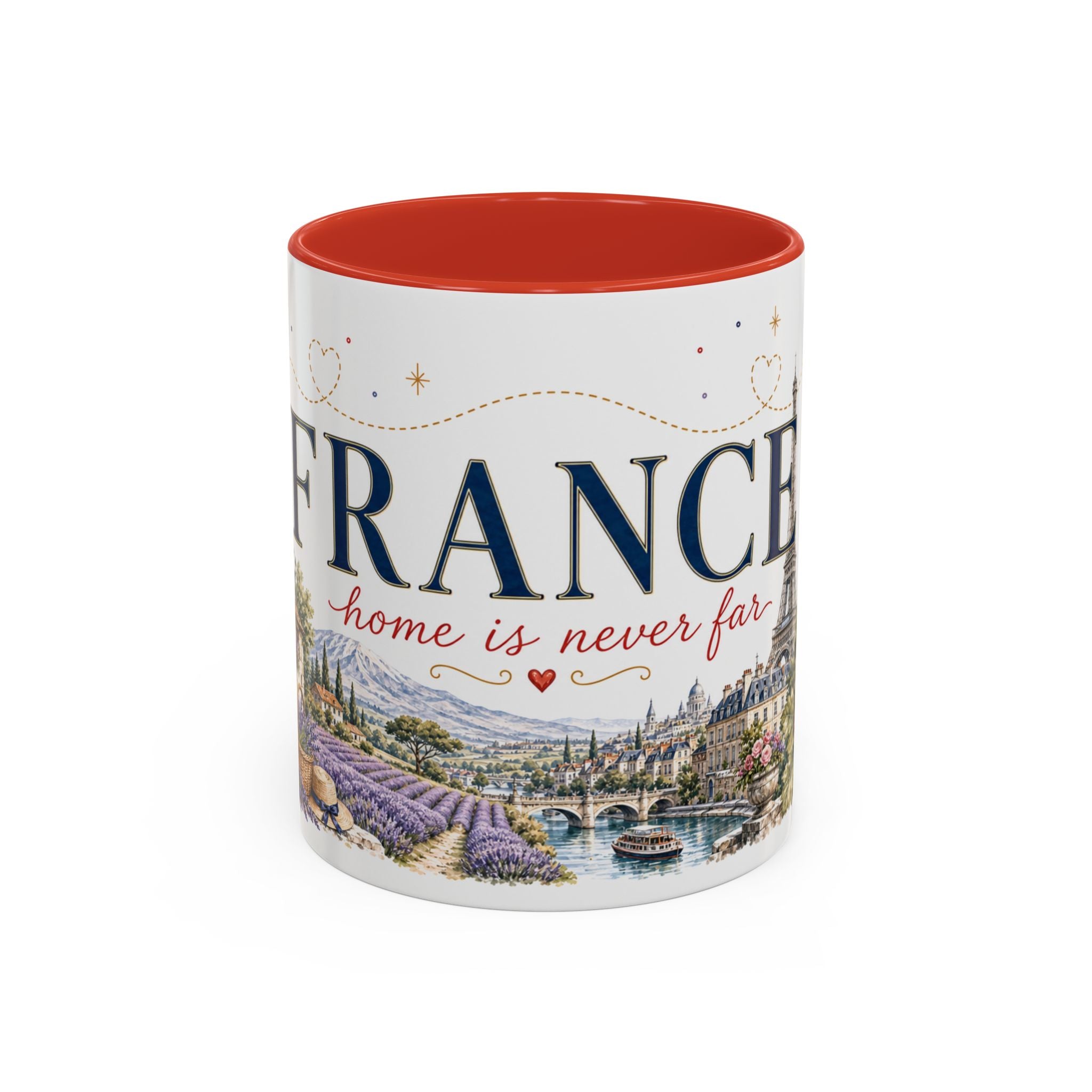 France Home Country Mug | Moving Away Gift | Long Distance Friendship | 11 oz 15 oz Accent Mug