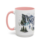 Norwegian Fjords Coffee Mug | Travel Destination Souvenir Gift | Accent Color Ceramic 11oz 15oz