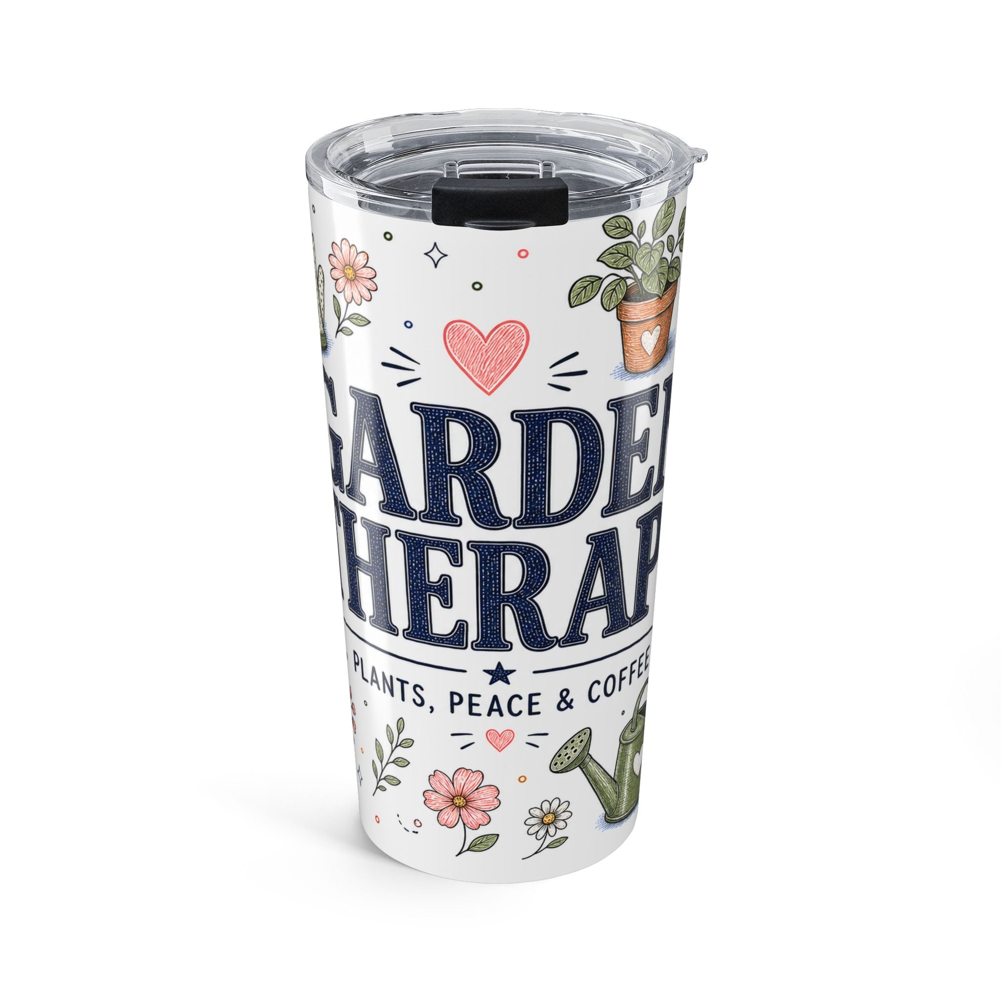 Garden Therapy 20oz Tumbler | Gardener Gift | Insulated Stainless Steel Travel Cup