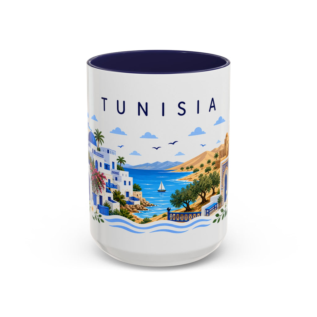 Tunisia Coffee Mug | Travel Souvenir Accent Mug | Place Gift Ceramic Cup 11oz 15oz