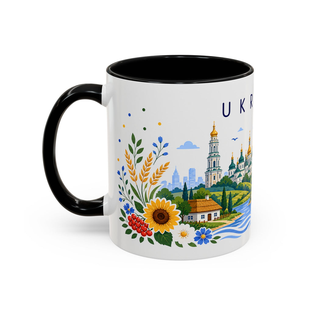 Ukraine Coffee Mug | Travel Souvenir Accent Mug | Place Gift Ceramic Cup 11oz 15oz