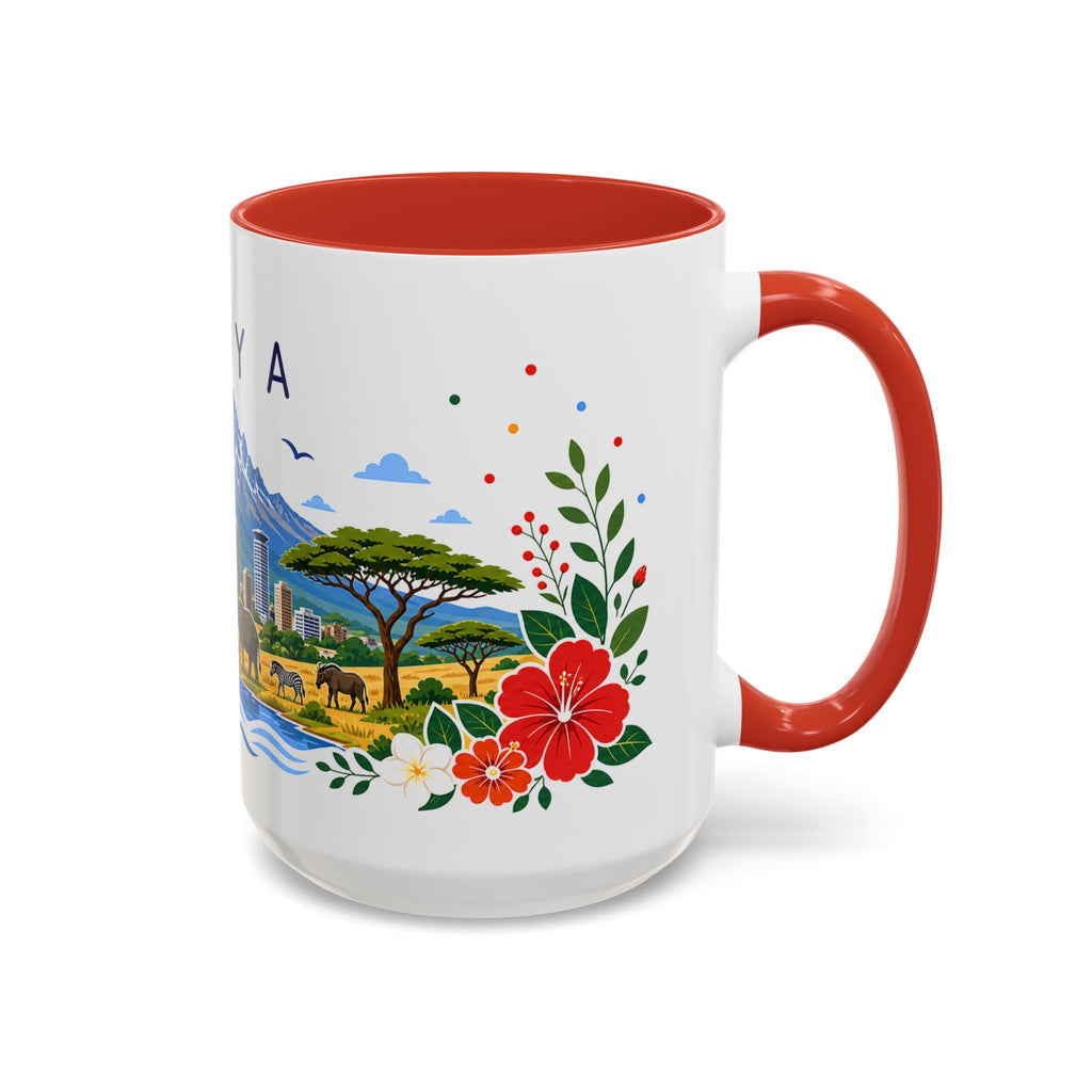 Kenya Coffee Mug | Travel Souvenir Accent Mug | Place Gift Ceramic Cup 11oz 15oz