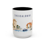 Thessaloniki Coffee Mug | Greece Travel Souvenir | Porcelain Decal City Gift | 11oz 15oz Accent Mug