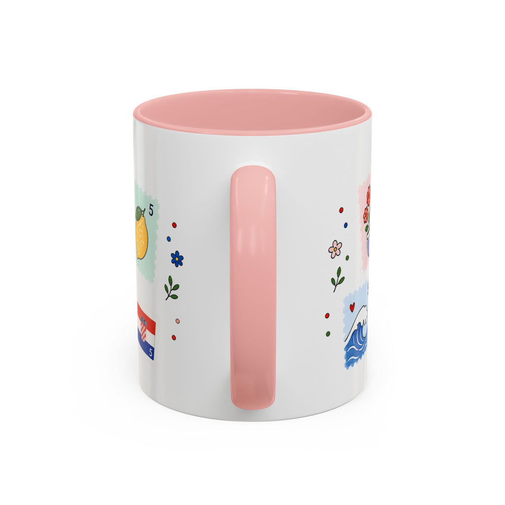 Dubrovnik Coffee Mug | Postage Stamp Collage Mug | Travel Souvenir Accent Cup 11oz 15oz