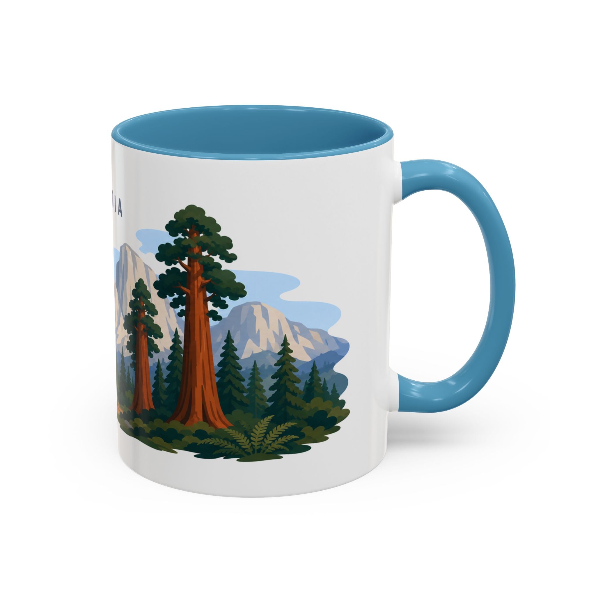 Sequoia National Park Coffee Mug | Solid Color Block Park Souvenir | 11oz 15oz Accent Mug