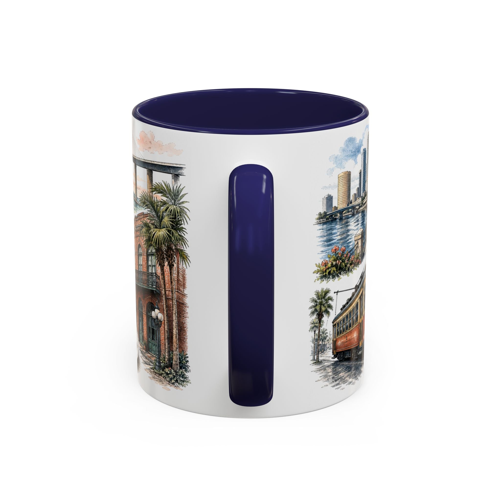 Tampa Coffee Mug | United States Travel Souvenir | Vintage Illustrated City Gift | 11 oz 15 oz Accent Mug