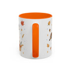 Thanksgiving Turkey Mug | Friendly Woodland Watercolor Gift | Autumn Accent Cup 11oz 15oz