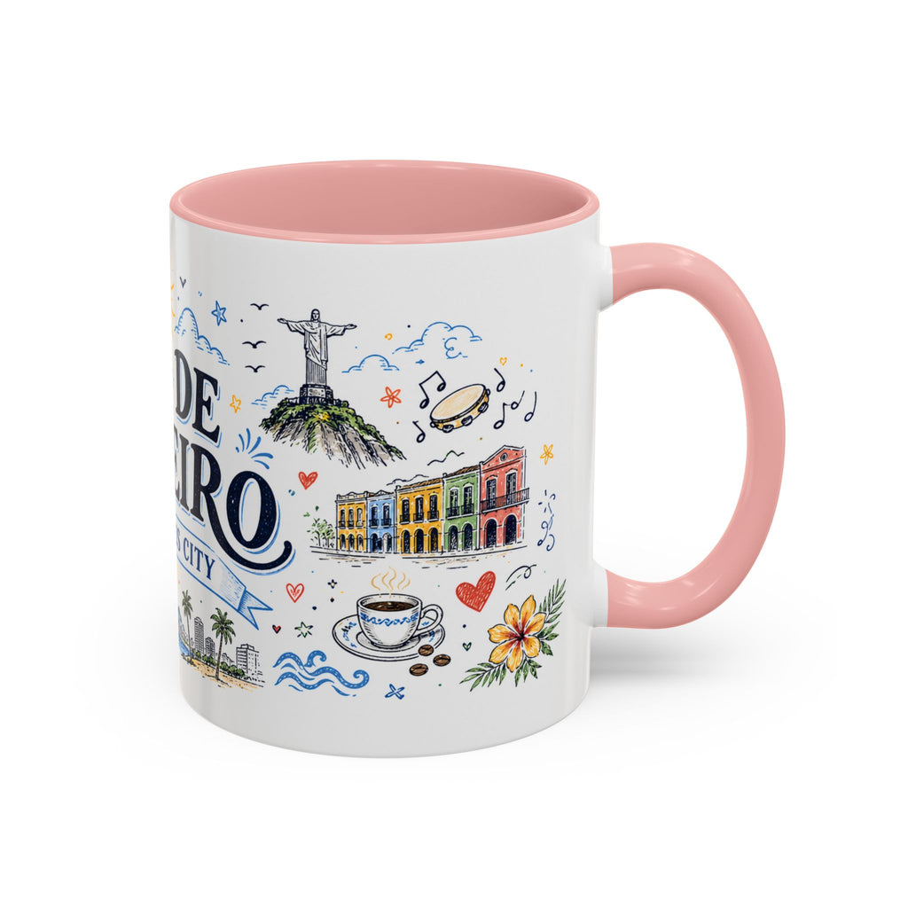 Rio de Janeiro Coffee Mug | Brazil Souvenir Travel Gift | Accent Color Ceramic 11oz 15oz