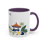 Denpasar Coffee Mug | Indonesia Travel Souvenir | Porcelain Decal City Gift | 11oz 15oz Accent Mug