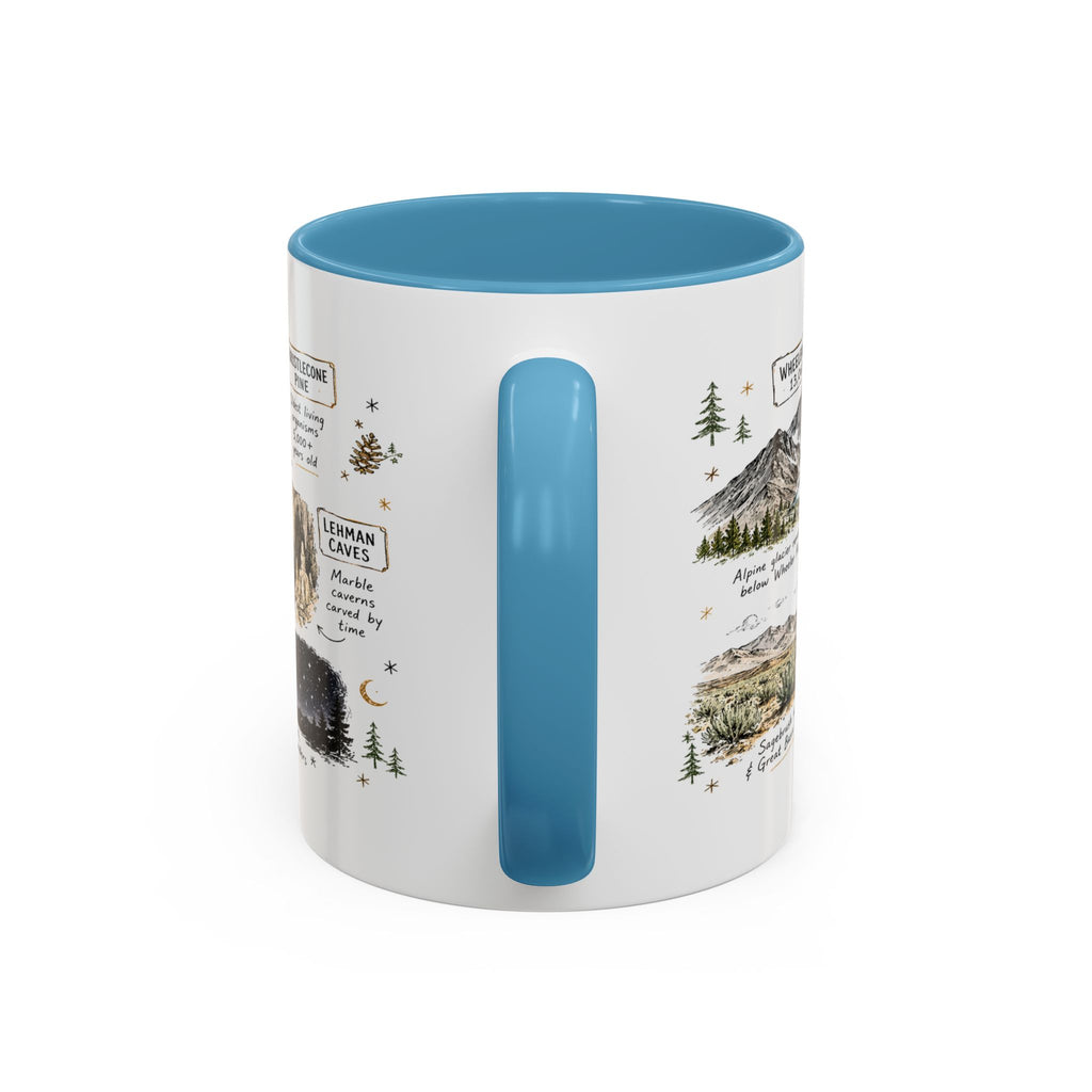 Great Basin National Park Coffee Mug | Nevada Desert Stargazing Hiking Gift | Accent Color Ceramic 11oz 15oz